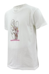 訂做純白色T恤   設計印花logo   純棉白色短袖T恤  藝術 設計圖  T1070